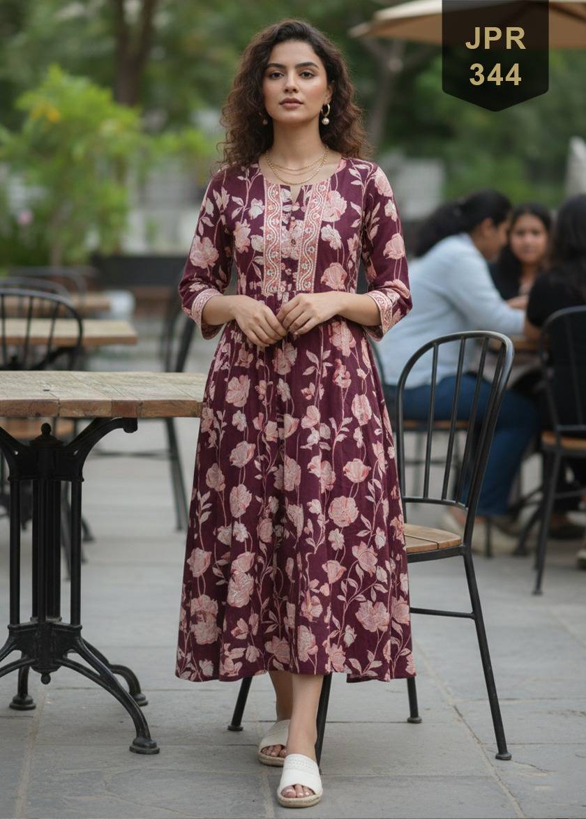Midi Dress Vol 4 By Fashid Designer Ethnic Wear Collection cotton Kurtis At Wholesale Price
